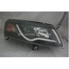 AUDI A6 04-07 Black Projector Head Lamp w Bar & LED